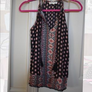Boho Pattered Razer Back Tank top